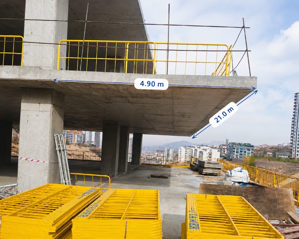 Bina ve geniş açıklık ardgerme uygulaması